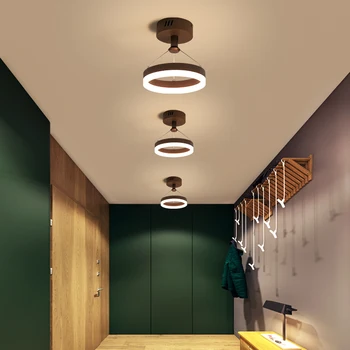 Современный минималистичный светодиодный потолочный светильник для гардеробной, прихожей, Круглым балконом, роскошным освещением для прохода в коридор, украшением дома
