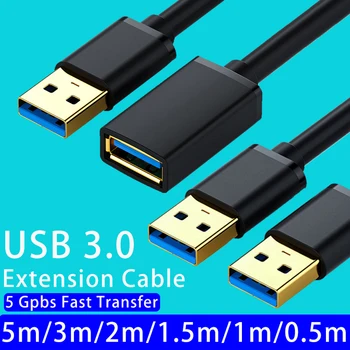 5-0,5 М USB3.0 Удлинительный Кабель Для Smart TV PS4 Xbox One SSD Кабель-удлинитель USB к USB USB3.0 2,0 Кабель-удлинитель для быстрой зарядки данных