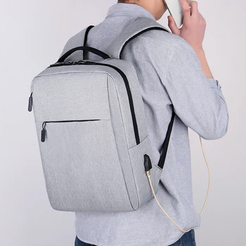 Мужской деловой рюкзак, Рюкзак для путешествий, Школьная сумка с USB-разъемом, Женский Водонепроницаемый модный рюкзак для ноутбука