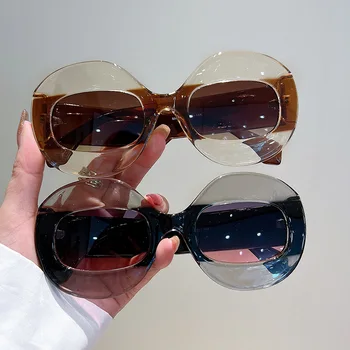 Mosengkw Винтажные Солнцезащитные очки большого размера 2023 Женские Роскошные Брендовые Очки с Квадратным оттенком