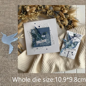 XLDesign Craft Металлический трафарет для резки формы, украшение в виде колибри, альбом для вырезок, Бумажная открытка, ремесленное тиснение