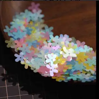 Оптовые 10 мм матовые лазерные блестки в форме цветка для домашних животных, детская сумка 
