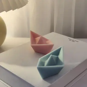 Бумажный кораблик, силиконовая форма для свечей, Гипс для Ароматерапии ручной работы, Креативная мини-форма для мыла 