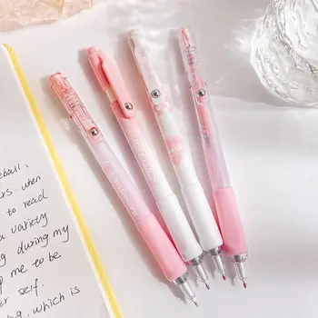 набор гелевых ручек Sweet Love, 4шт, вечность, розовая шариковая ручка 0,5 мм, быстросохнущие чернила черного цвета для письма School F7421