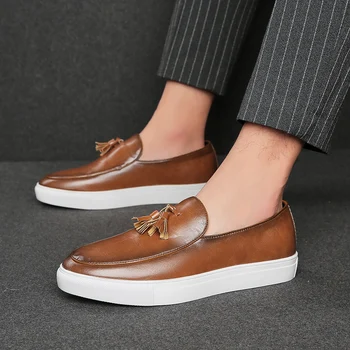 Обувь для мужчин 2022, Мужские лоферы без шнуровки, Новый дизайн, мужская повседневная обувь, классическая роскошная обувь, Модельные туфли для поездок на работу, мужские мокасины