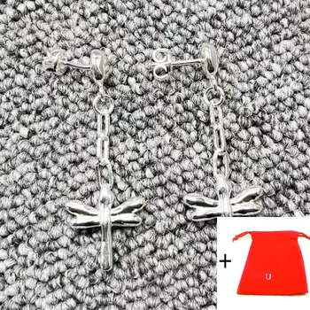 2020 Европейская и американская популярная мода серьги-стрекозы с покрытием из серебра 925 пробы изысканные эстетичные ювелирные изделия браслет подарки