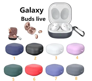 200шт Силиконовый Защитный Чехол для Samsung Galaxy Buds 2 /Live/Pro Чехол Для наушников С Карабином Buds Live Buds Pro Protection