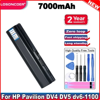 LOSONCOER Аккумулятор для ноутбука 7000 мАч HSTNN-IB72 HSTNN-LB72 HSTNN-LB73 HSTNN Для HP Pavilion DV4 DV5 dv6-Аккумулятор серии 1100