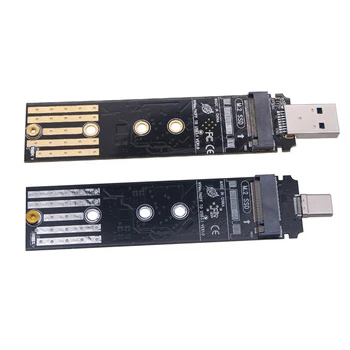 Двойной протокол M2 к USB C/USB 3,0 Адаптер Конвертер для M/B + M Key NVME SSD B + M Key NGFF M.2 SATA SSD USB Type C Riser RTL9210B