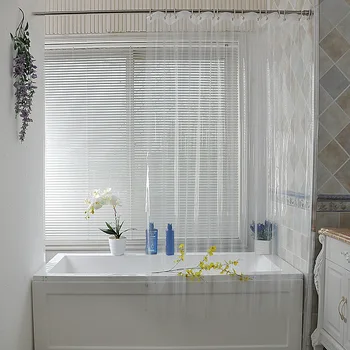 Подкладка из прозрачной занавески для душа, водонепроницаемая пластиковая занавеска для душа, устойчивая к плесени в ванной, крючок класса люкс для дома PEVA