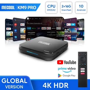 Android Box TV Mecool KM9 PRO Classic 4K Deluxe 10 Wifi Игровой медиаплеер, сертифицированный Google S905X2 USB3.0 IP-медиаплеер TVBox