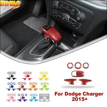 Накладное кольцо аудиовыключателя кондиционера BAWA/крышка ручки переключения передач для Dodge Challenger Charger 2015 + Автомобильные аксессуары