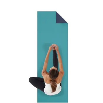 Двухцветный коврик для йоги, темно-синий, 5 мм