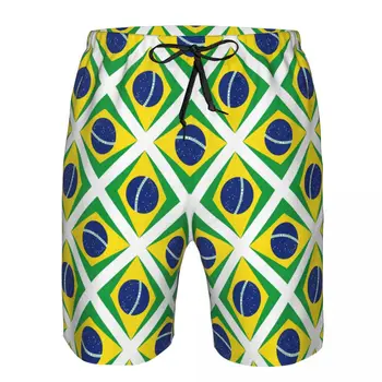 Летние мужские купальники 2022 Шорты Пляжная одежда с Бразильским флагом Плавки Мужской купальник