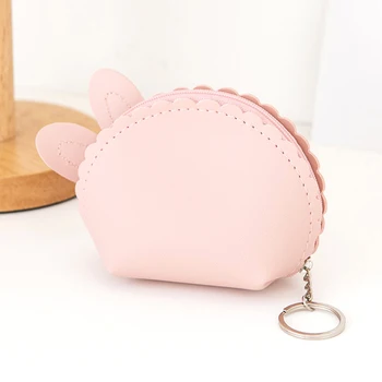 Новый Прекрасный Полукруглый кошелек для монет с Кроличьими ушками, Легкий Многофункциональный Маленький Кошелек для ключей, сумка для мелочи, конфет, сумка для мелочи