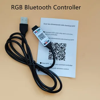 USB Mini LED Bluetooth RGB Strip Light Controller Беспроводной контроллер смартфона для полосы 5V RGB 3528 5050