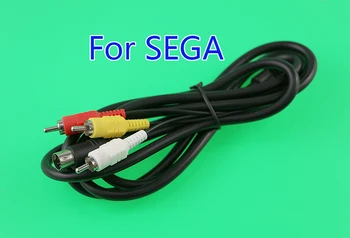 1шт 1,8 М AV RCA Аудио-Видео Кабель для Sega Genesis 2 3 II III Соединительный Шнур 3RCA 9-контактный Никелированный Штекерный Игровой Кабель