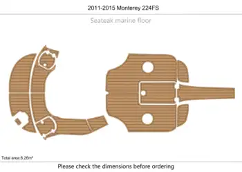 2011-2015 Monterey 224FS Кокпит для плавания platfor 1/4 