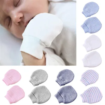 3 пары /комплект простых милых детских вязаных варежек для новорожденных, защищающих от съедания руки, от захвата лица, защитных перчаток, детских варежек