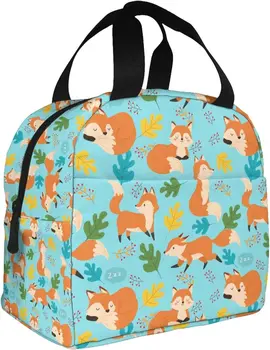 Переносная сумка для ланча Fox, женские водонепроницаемые сумки через плечо, маленькие сумочки, кошельки для покупок, офиса/школы/пикника/ путешествий/кемпинга