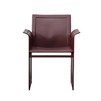 Кожаное кресло с седлом Простое и легкое Роскошное модельное кресло для столовой в офисе продаж, для переговоров, бизнес-кресло