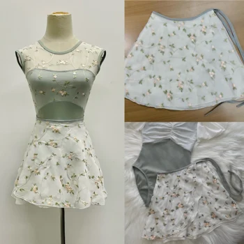 Балетный Маленький фартук 2023, Новый стиль, высококачественная юбка для практики печати, элегантность для взрослых, Балетное платье для танцев, платье-пачка для женщин