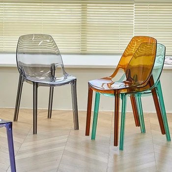 Уникальные Дешевые Обеденные стулья Переносные Скандинавские Пластиковые Обеденные стулья для гостиной Удобные Дизайнерские шезлонги Мебель для зала
