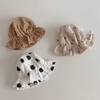 Детская шляпа в Корейском стиле длиной 3-18 м, Летняя Детская шляпа-панама Для новорожденных, Детские Солнцезащитные шляпы, Детская Кепка, Детская Панама, Пляжная кепка для путешествий на открытом воздухе