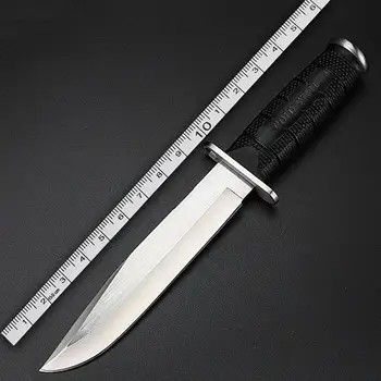 Охотничий нож для выживания на открытом воздухе, прямой нож с фиксированным лезвием, портативный нож для самообороны высокой твердости, нож для грузовика