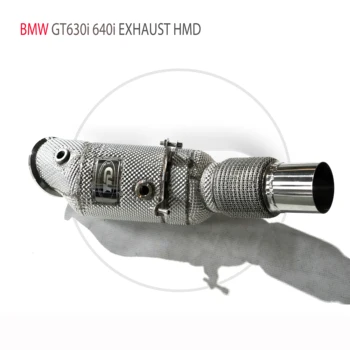 Сливная труба выпускного коллектора HMD для BMW GT630i 640i Автомобильные аксессуары с коллектором каталитического нейтрализатора без патрубка Cat