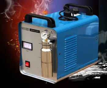 Портативный Кислородно-водородный генератор пламени H180 мощностью 300 Вт, Акриловая полировальная машина объемом 95 л, 2 Газовых горелки Бесплатно