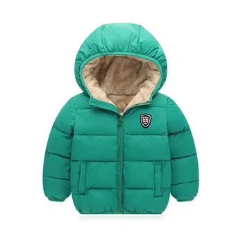 Детская хлопчатобумажная одежда, куртка для девочек, зимнее теплое пальто, костюм на молнии с капюшоном, верхняя одежда для мальчиков