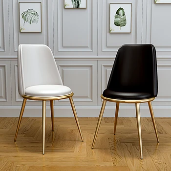 Европейский роскошный обеденный стул Бытовой Современный лаконичный стул для макияжа, комод со спинкой, Красивый Первый табурет, барные стулья