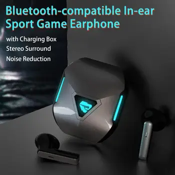 Bluetooth-совместимые наушники с зарядным устройством, функцией музыкального игрового вызова, беспроводные наушники-вкладыши, спортивные игровые наушники