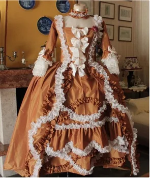 Платье Марии-Антуанетты 1770-х годов, женское бальное платье в стиле рококо, платье французской королевы, свадебное платье георгианского периода
