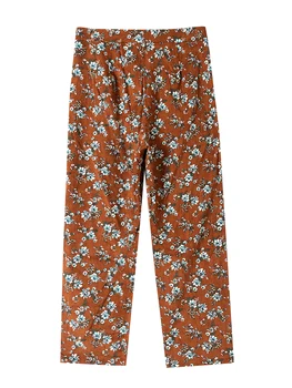 Женские брюки Finjani, брюки с цветочным принтом, брюки с высокой талией, прямые брюки, Элегантная и шикарная женская одежда 2023 года, Новинка