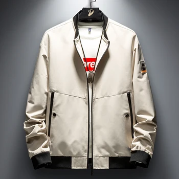 Весенняя мужская легкая куртка с бейсбольным воротником 2022, классическая модная повседневная тонкая трендовая куртка, Классическая мешковатая японская одежда