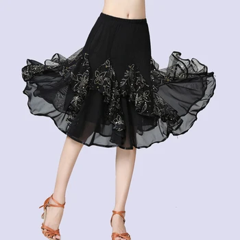 Женские юбки для бальных танцев Женские юбки для современных танцев Костюм для танго Национальный стандарт Танцевальные юбки