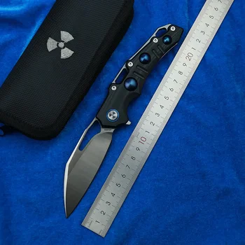 LEMIFSHE JR3502 складной нож с лезвием D2, ручка Mikata, сумка для выживания на рыбалке, походный нож