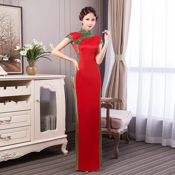 Модное Вечернее Платье Maxi Party Cheongsam в Восточном Стиле, Длинное Женское Платье В Китайском Стиле, Элегантный Мини-халат Qipao, Vestido, Большие Размеры S-5XL