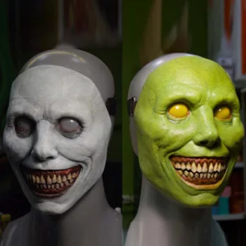 Маска улыбающегося демона, жуткие маски на Хэллоуин, Злой дьявол, реквизит для косплея.