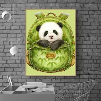 5D алмазная живопись с животными, милая Маленькая панда, алмазная живопись, Мозаика, полная алмазная вышивка, украшение для дома