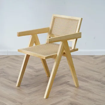 Складной обеденный скандинавский стул с акцентным подлокотником, Дизайнерский кухонный скандинавский стул, складная современная деревянная мебель Sillas De Cocina