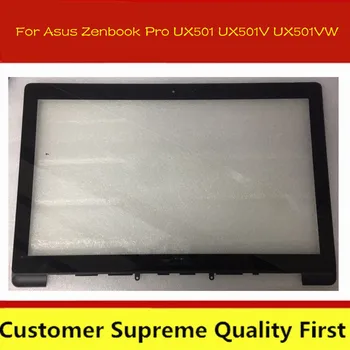Для Asus Zenbook Pro UX501 UX501V UX501VW Сенсорный ЖК-Экран Дигитайзер Стекло с Рамкой