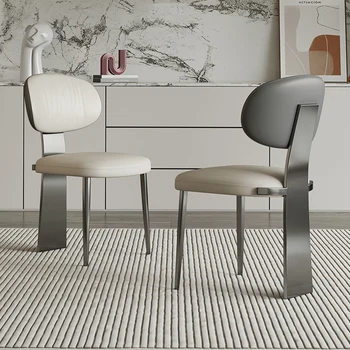 Дизайн Современные обеденные стулья на металлических ножках Скандинавские Модные Обеденные стулья для гостиной Мягкий комфорт Одинарная Силла Сменная мебель для дома