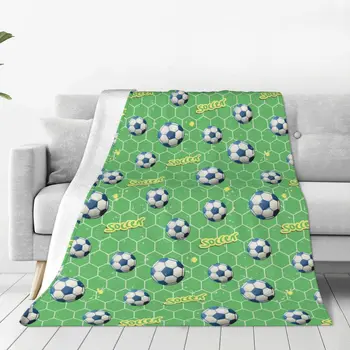 Одеяло для любителей футбола, фланелевый текстильный декор, переносное теплое одеяло для домашнего дивана, одеяло