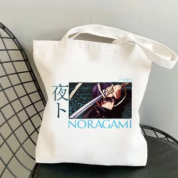 Холщовая сумка Noragami, женская сумка в готическом стиле, повседневная сумка для покупок в стиле харадзюку большой емкости, милые сумки через плечо, женские 90-е годы