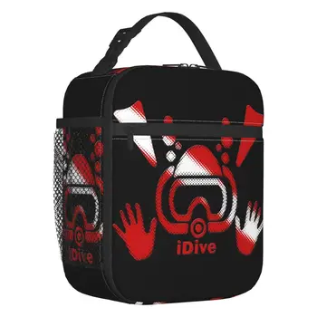 iDive Dive Flag Для подводного плавания с аквалангом, изолированные сумки для ланча для работы, школы, дайвера, Переносной холодильник, Тепловой ланч-бокс для женщин и детей