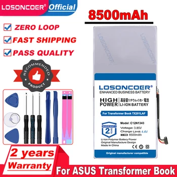 LOSONCOER Лидирующий бренд 100% Новый Аккумулятор 8500mAh C12N1343 для ASUS Transformer Book TX201LAF TX201 в наличии