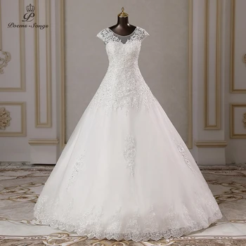 Новое свадебное платье трапециевидной формы длиной до пола, свадебное платье robe de mariee vestidos de novia, свадебное платье для свадебной вечеринки